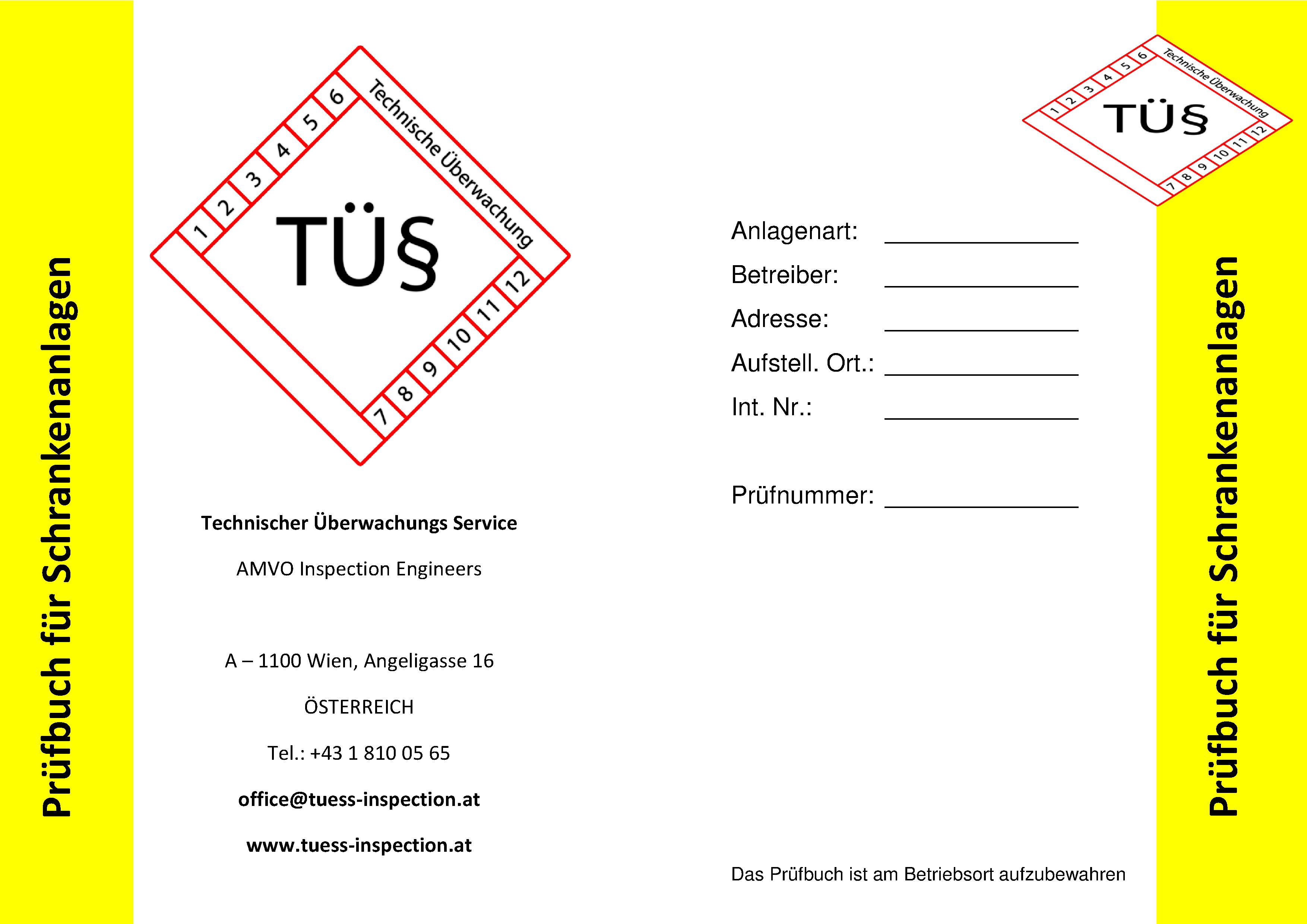 Prüfbuch für Schrankenanlagen